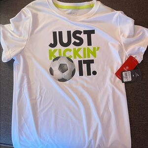 BCG Kids' White and Green Soccer Tee